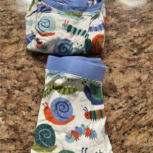 Little Sleepies Snail and Caterpillar Underwear - Blue, Green, Orange